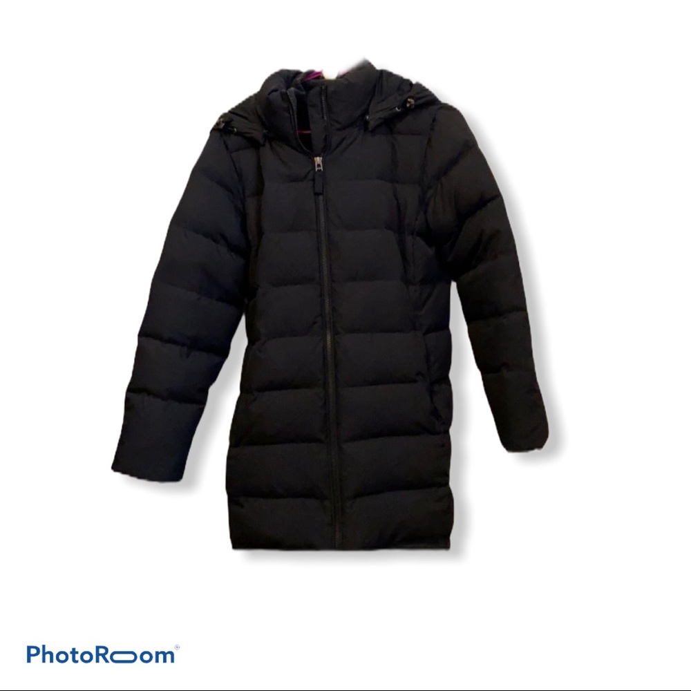 Lands end black parka